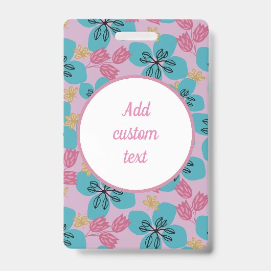 Aangepaste florroze naam moeder badge (Voorkant)