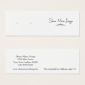 Aangepaste Flourish Mini Post Oorbel Display Kaart (Voorkant /achterkant)