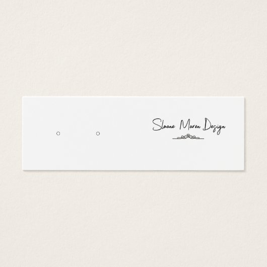 Aangepaste Flourish Mini Post Oorbel Display Kaart (Voorkant)
