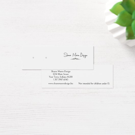 Aangepaste Flourish Mini Post Oorbel Display Kaart (Bureau)