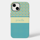 Aangepaste Flowers en Polka Dots Phone Case (Achterkant)