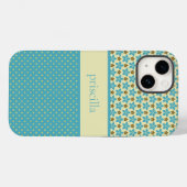 Aangepaste Flowers en Polka Dots Phone Case (Achterkant (horizontaal))