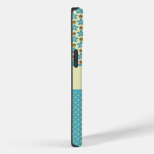Aangepaste Flowers en Polka Dots Phone Case (Achterkant / Rechts)