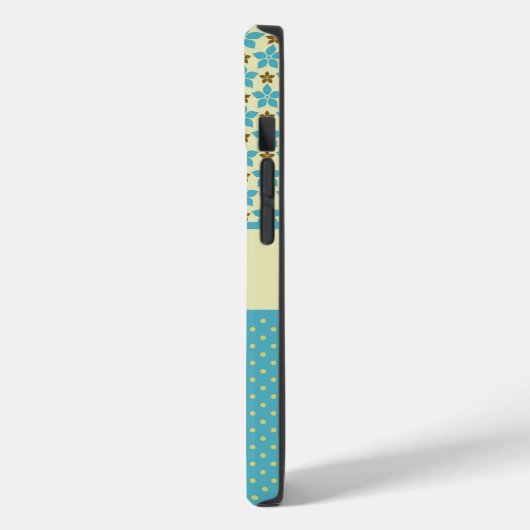 Aangepaste Flowers en Polka Dots Phone Case (Achterkant / Links)
