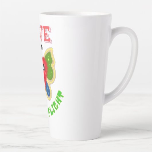 Aangepaste Fluwelen Hart Vlinder Cadeau Latte Mok (Rechts)