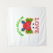 Aangepaste Fluwelen Hart Vlinder Cadeau Wandkleed (Voorkant (horizontaal))
