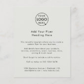 Aangepaste Flyer | Modern Zakelijk Logo Grijze Fly (Achterkant)