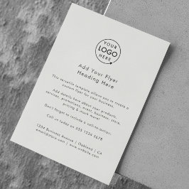 Aangepaste Flyer | Modern Zakelijk Logo Grijze Fly