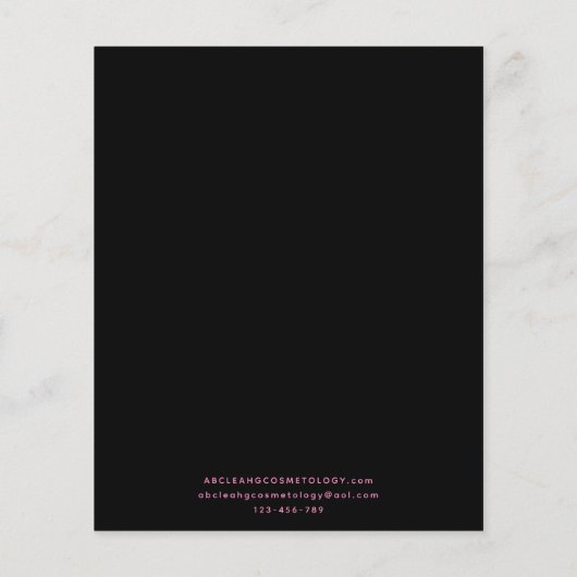 Aangepaste FLYER Roze Paars Zwart Modern Sjabloon (Achterkant)