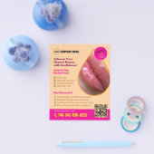 Aangepaste flyer voor lipvulservice (Enkel)