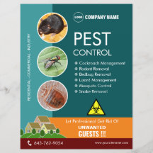 Aangepaste flyer voor ongediertebestrijding