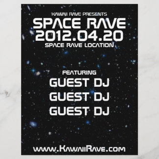 Aangepaste flyer voor ruimte rave
