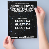 Aangepaste flyer voor ruimte rave (Hand)