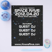Aangepaste flyer voor ruimte rave (Enkel)
