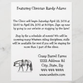 Aangepaste Flyer voor Schuur- of Paardengebeuren o (Achterkant)