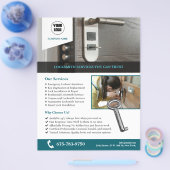 Aangepaste flyer voor slotenmakersdiensten (Enkel)