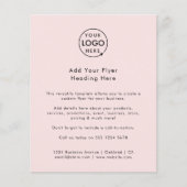 Aangepaste Flyer | Vrouwelijk Zakelijk Logo Roze F (Voorkant)