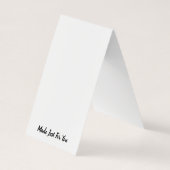 Aangepaste 'Fold-over'-oorskaart, Logo onderaan Visitekaartje (Achterkant)