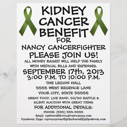 Aangepaste folder voor nierkanker voordeel (Voorkant)