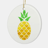 Aangepaste Folie Gold Geometric Pineappel. Keramisch Ornament (Links)