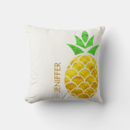 Aangepaste Folie Gold Geometric Pineappel Kussen
