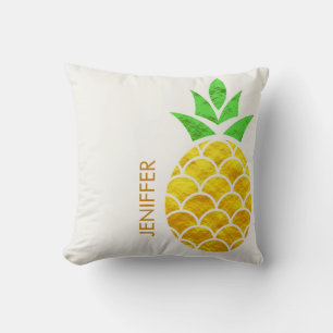 Aangepaste Folie Gold Geometric Pineappel Kussen