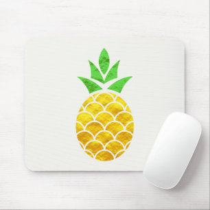 Aangepaste Folie Gold Geometric Pineappel. Muismat