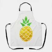 Aangepaste Folie Gold Geometric Pineappel. Schort (Voorkant)