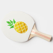 Aangepaste Folie Gold Geometric Pineappel. Tafeltennisbatje (Zijkant)
