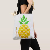 Aangepaste Folie Gold Geometric Pineappel Tote Bag (Dichtbij)