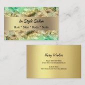 Aangepaste Folie Gold look Professional Visitekaar Visitekaartje (Voorkant / Achterkant)