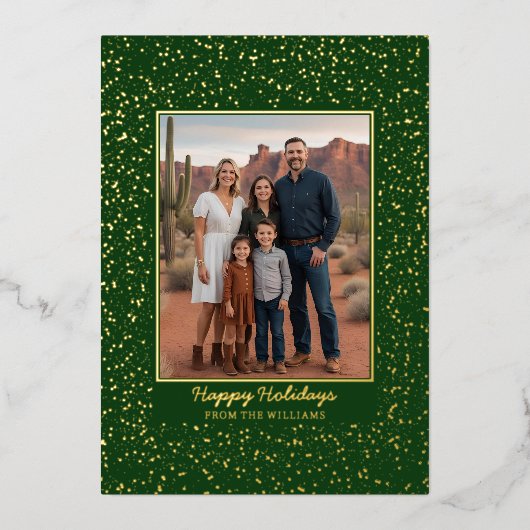 Aangepaste Folie Kerst Kaart Bewerkbare Sjabloon G (Voorkant)