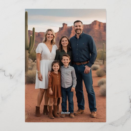 Aangepaste Folie Kerst Kaart Bewerkbare Sjabloon G (Achterkant)