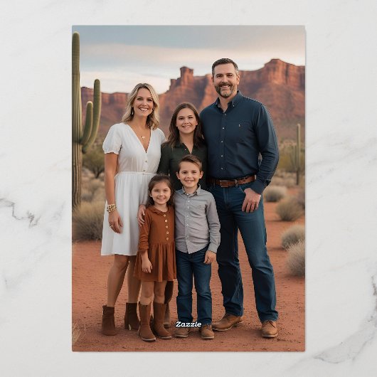 Aangepaste Folie Kerst Kaart Bewerkbare Sjabloon R (Achterkant)