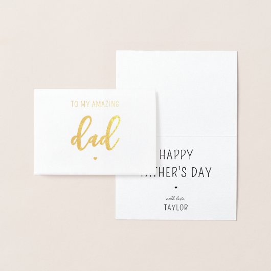 Aangepaste Folie Modern Papa Vaderdag Kaart (Display)