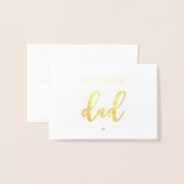 Aangepaste Folie Modern Papa Vaderdag Kaart (Voorkant met envelop)