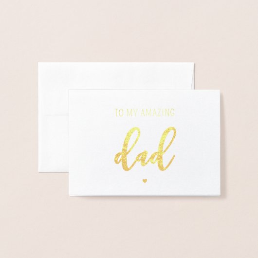 Aangepaste Folie Modern Papa Vaderdag Kaart (Voorkant met envelop)