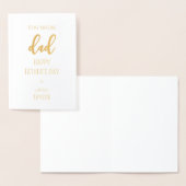 Aangepaste Folie Moderne en Elegante Vaderdag Kaar Folie Kaarten (Display)