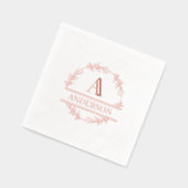 Aangepaste Folie Stamped Krans Monogram servetten (Links)