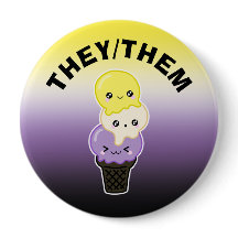 Aangepaste fons - LGBTQ+ Nonbinary Pride Ice Cream