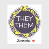 Aangepaste fonteinen LGBTQIA+ Nonbinary Ouroboros  Sticker (Vel)