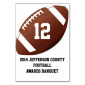 Aangepaste Football Banket Tafel Nummer Kaart (Achterkant)