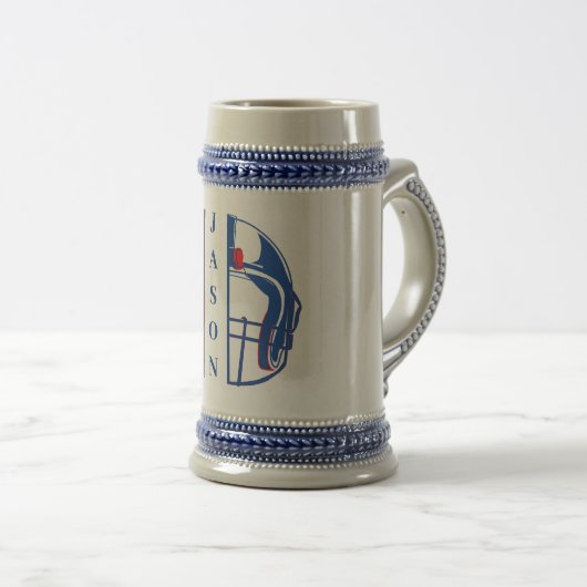 Aangepaste Football Beer Stein Bierpul (Voorkant rechts)
