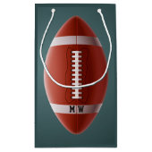 Aangepaste Football cadeau tas voor monogram Klein Cadeauzakje (Achterkant)
