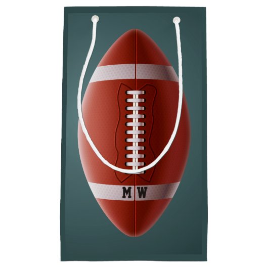 Aangepaste Football cadeau tas voor monogram Klein Cadeauzakje (Voorkant)
