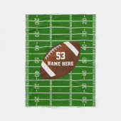 Aangepaste Football Fleece Blanket, Jouw tekst (Voorkant)