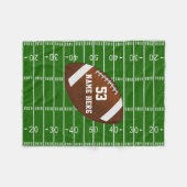 Aangepaste Football Fleece Blanket, Jouw tekst Deken (Voorkant (Horizontaal))