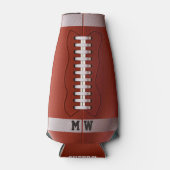 Aangepaste Football flessenkoeler voor monogram Flesjeskoeler (Voorkant)