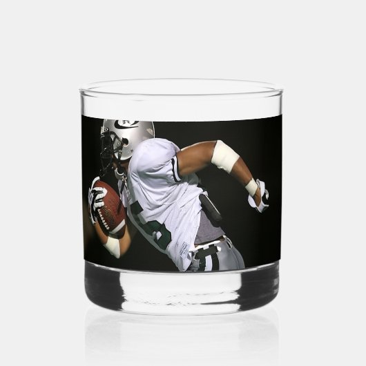 Aangepaste Football fotopoorten Whisky Glas (Voorkant)