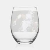 Aangepaste Football fotopoorten Wijnglas Zonder Voet (Achterkant)